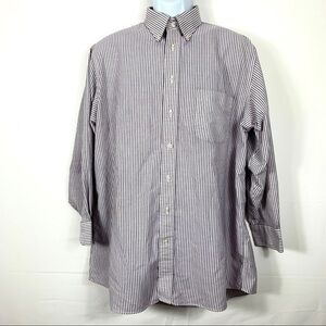 STAFFORD Men’s Casual shirt striped purple Sz 17